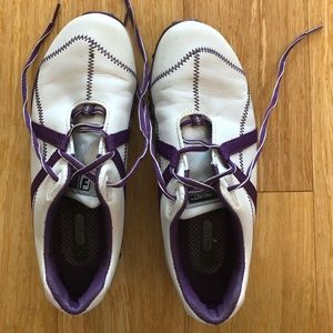 FootJoy women’s gold shoes leather